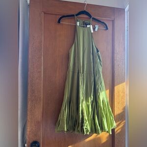 Bebe Green Halter Dress